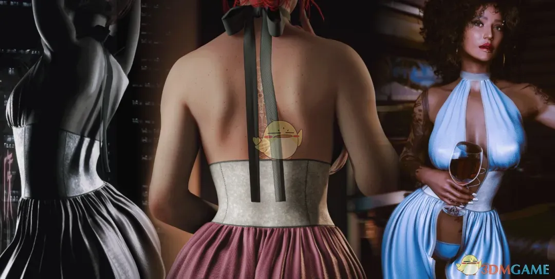《赛博朋克2077》性感夜幕睡衣MOD