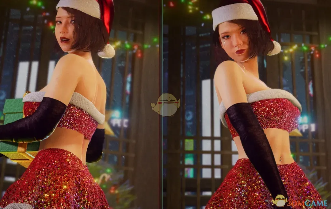 《赛博朋克2077》性感圣诞装扮MOD