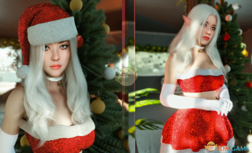 《赛博朋克2077》性感圣诞装扮MOD