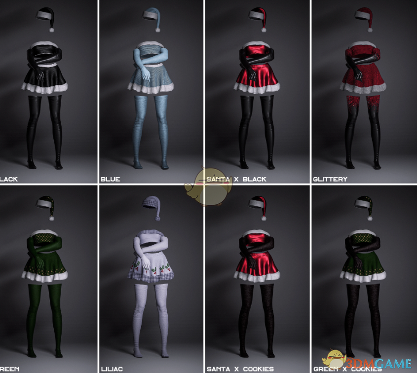 《赛博朋克2077》性感圣诞装扮MOD