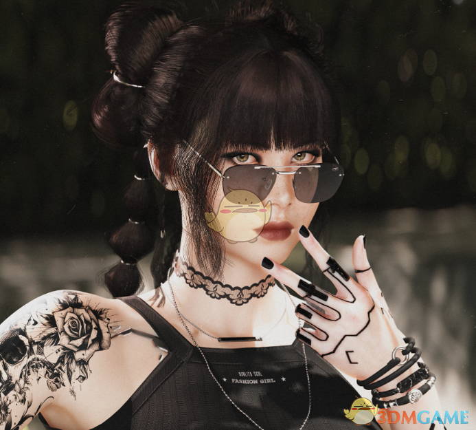 《赛博朋克2077》韩风发髻麻花辫MOD