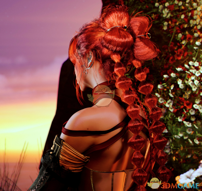 《赛博朋克2077》韩风发髻麻花辫MOD