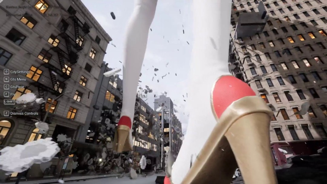 《女巨人游乐场》更新圣诞造型 白袜红高根践踏城市