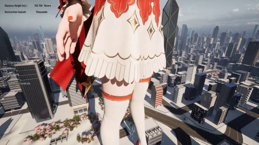 《女巨人游乐场》更新圣诞造型 白袜红高根践踏城市