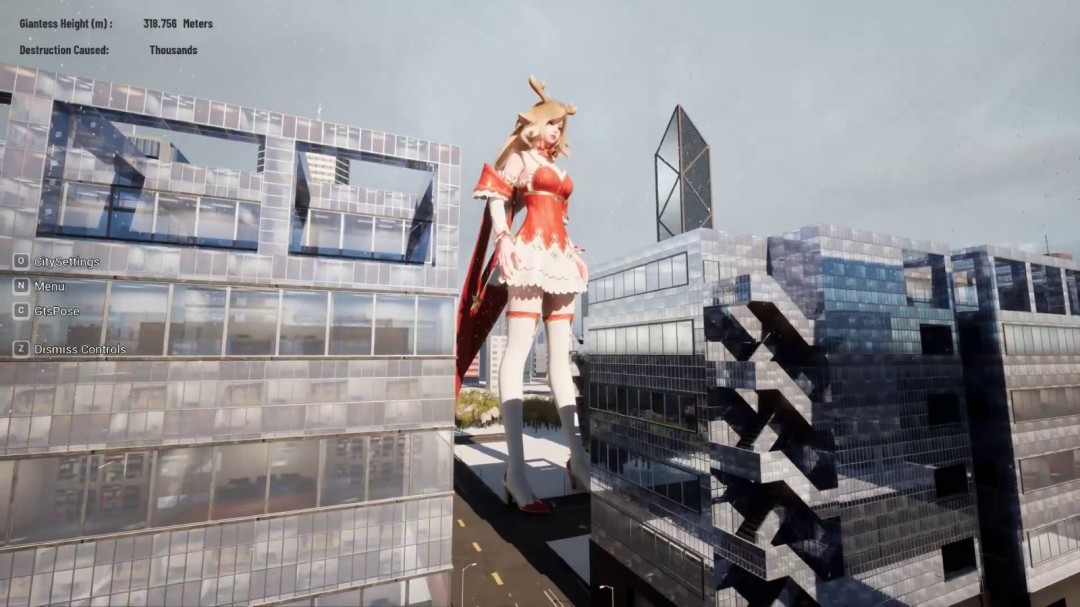 《女巨人游乐场》更新圣诞造型 白袜红高根践踏城市