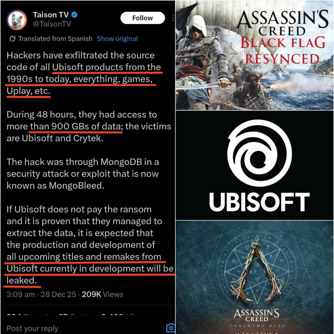 《看门狗》成真！育碧遭黑客攻击偷走900G数据包含Uplay平台