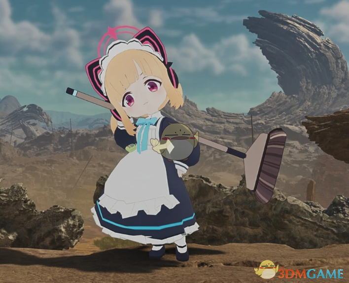 《怪物猎人：荒野》蔚蓝档案才羽桃井外观MOD