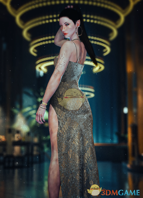 《赛博朋克2077》性感宴会礼裙MOD