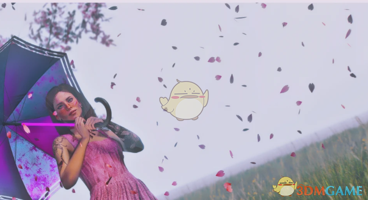 《赛博朋克2077》心形花瓣道具MOD