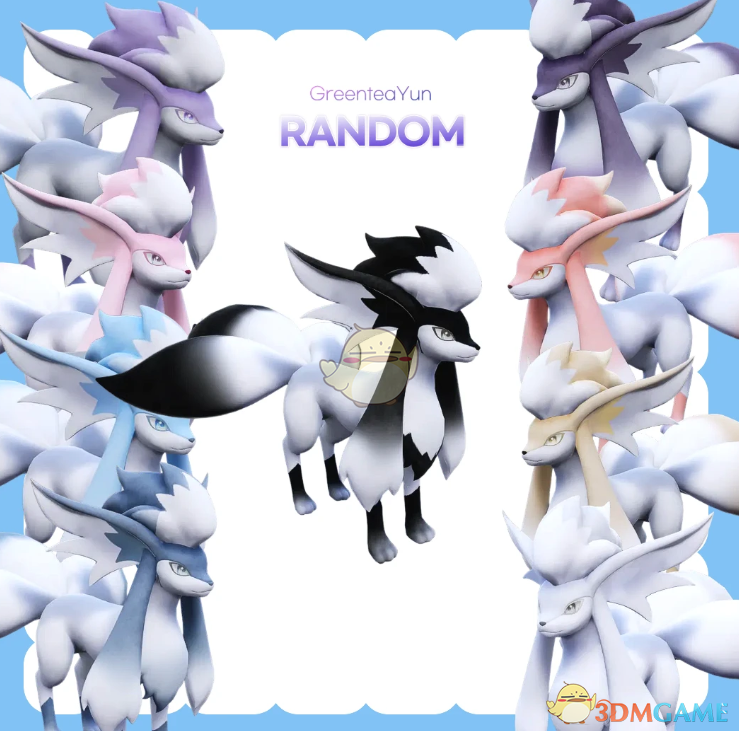 《幻兽帕鲁》吹雪狐的随机颜色花纹MOD