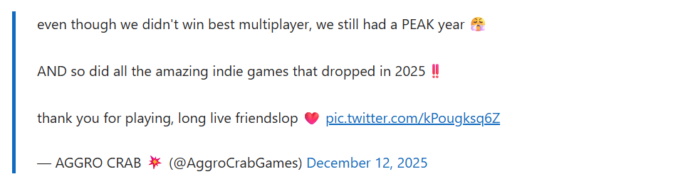 资深游戏投资人呼吁 别再使用Friendslop游戏类型称呼了