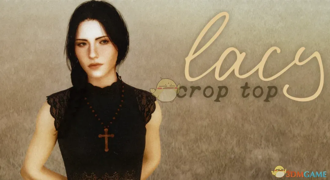 《赛博朋克2077》蕾丝露腹上衣MOD