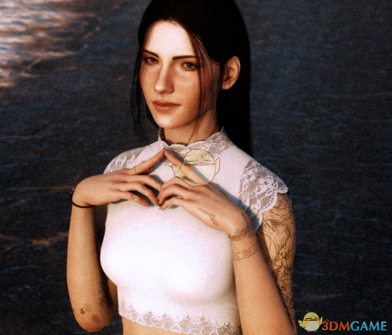 《赛博朋克2077》蕾丝露腹上衣MOD