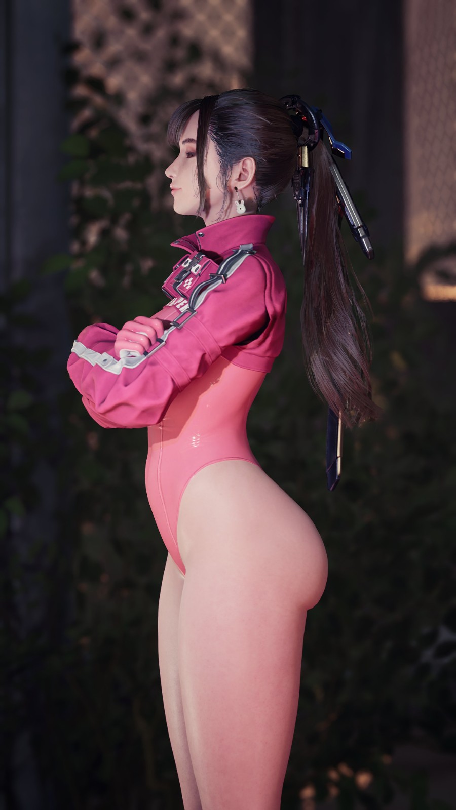 粉色连体服翘臀超性感！国外博主《剑星》伊芙新3D图