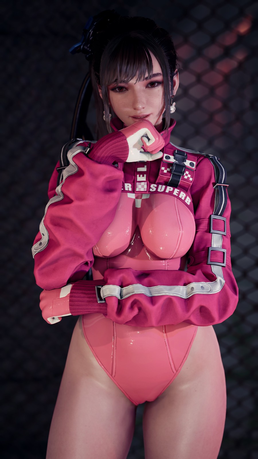 粉色连体服翘臀超性感！国外博主《剑星》伊芙新3D图