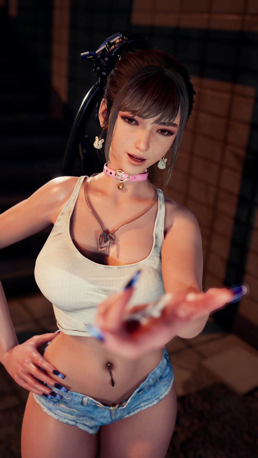 粉色连体服翘臀超性感！国外博主《剑星》伊芙新3D图