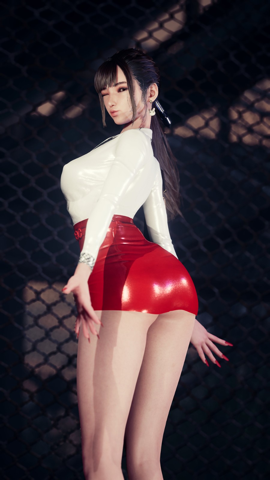 粉色连体服翘臀超性感！国外博主《剑星》伊芙新3D图