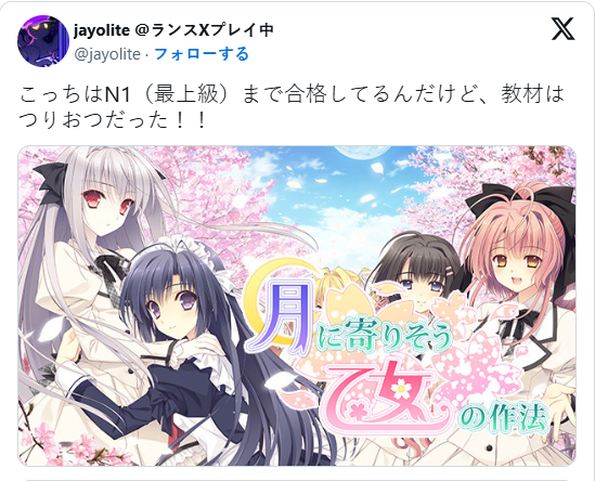 玩家分享高效学习日语动力引热议 玩成人游戏成功通过等级测试