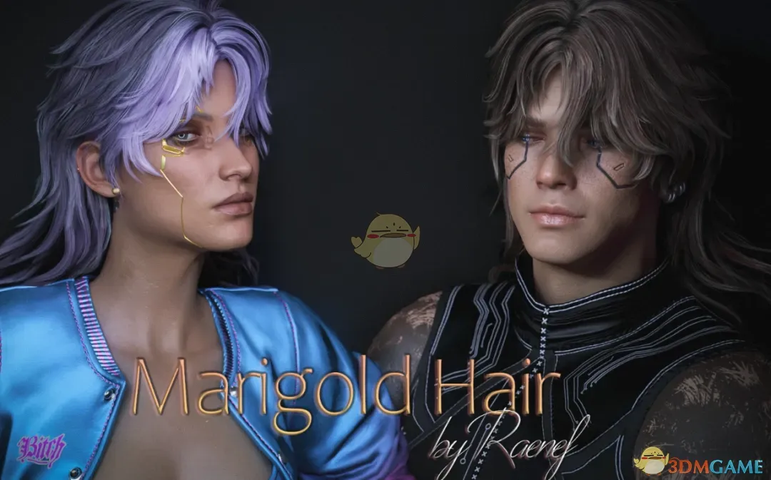 《赛博朋克2077》凌乱金盏花的狼尾短发MOD