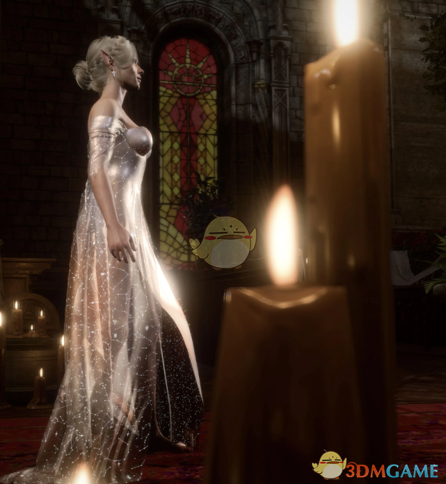 《博德之门3》金火明焰礼裙MOD