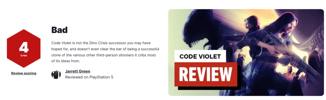PS5独占恐游《Code Violet》IGN4分：整体表现令人失望！