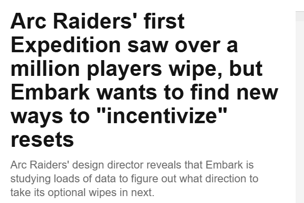 《ARC Raiders》首次远征模式超火爆 已有100万玩家自愿重置