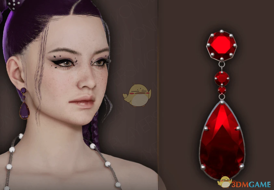 《InZOI》钻石水滴耳环MOD