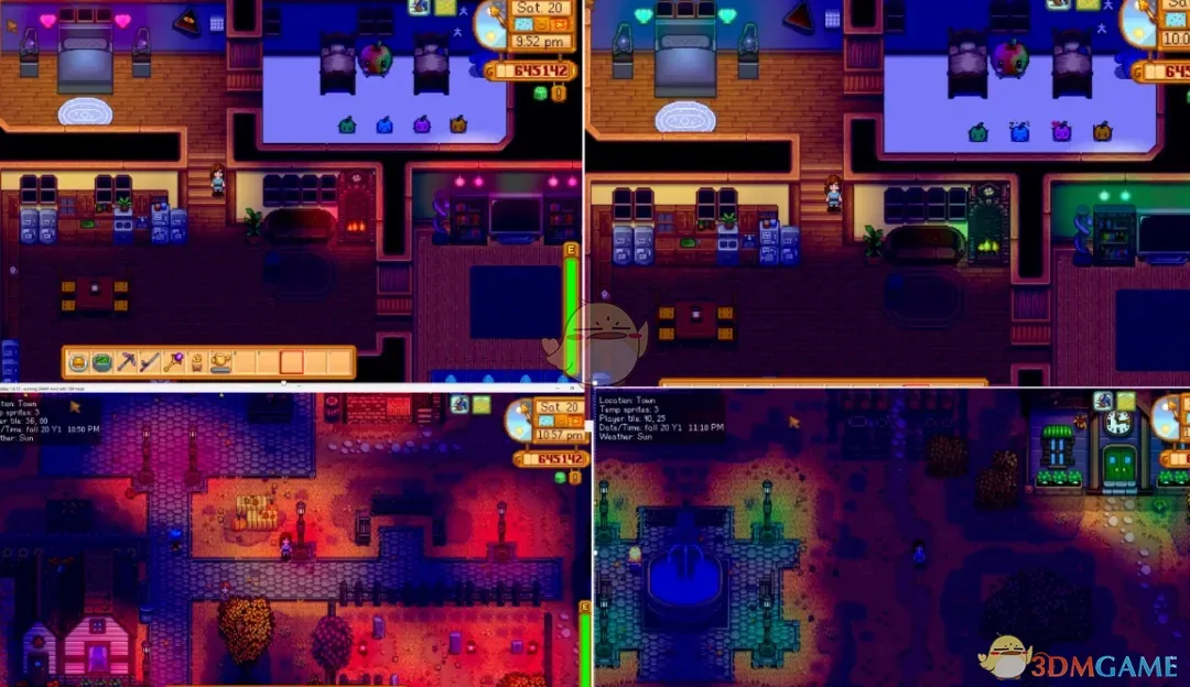 《星露谷物语》室内外照明MOD