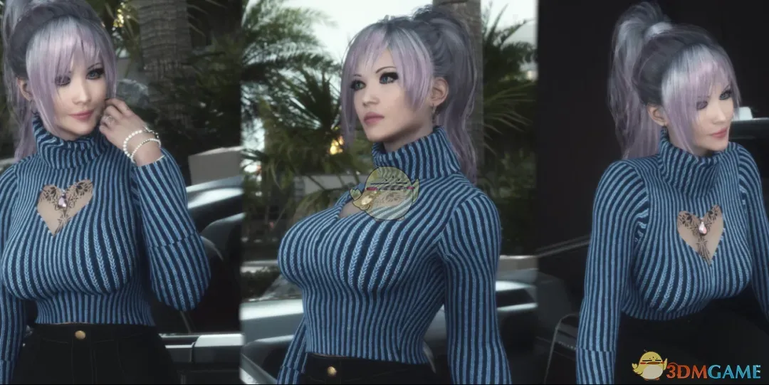 《赛博朋克2077》心形镂空毛衣MOD