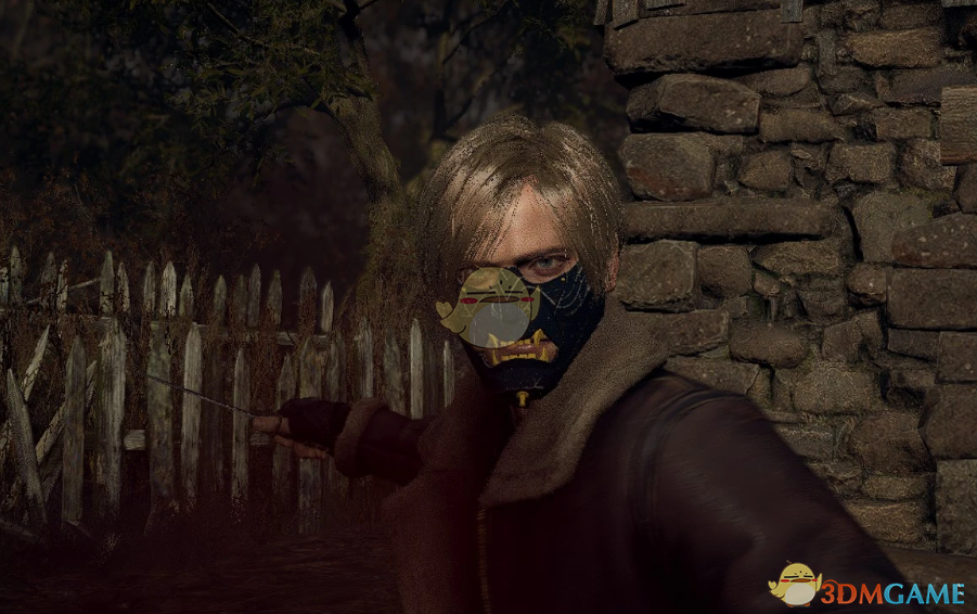 《生化危机4：重制版》里昂的对马岛之魂武士面具MOD