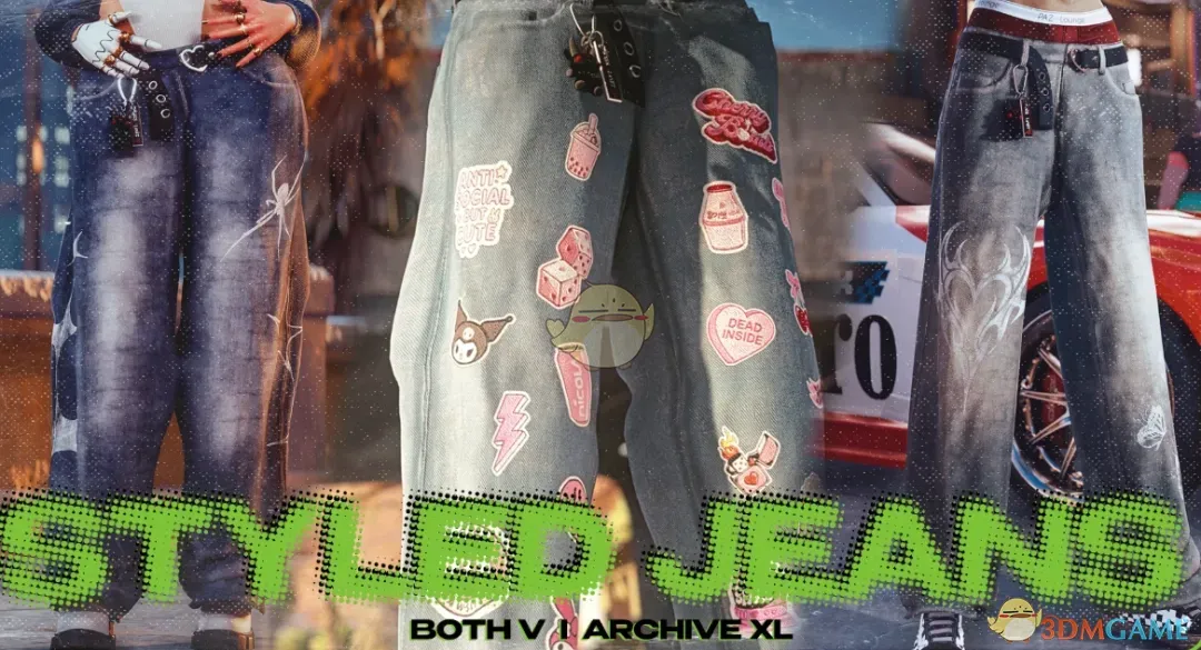 《赛博朋克2077》造型牛仔裤MOD