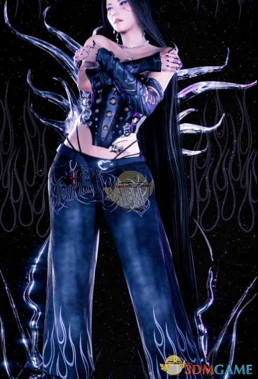 《赛博朋克2077》造型牛仔裤MOD