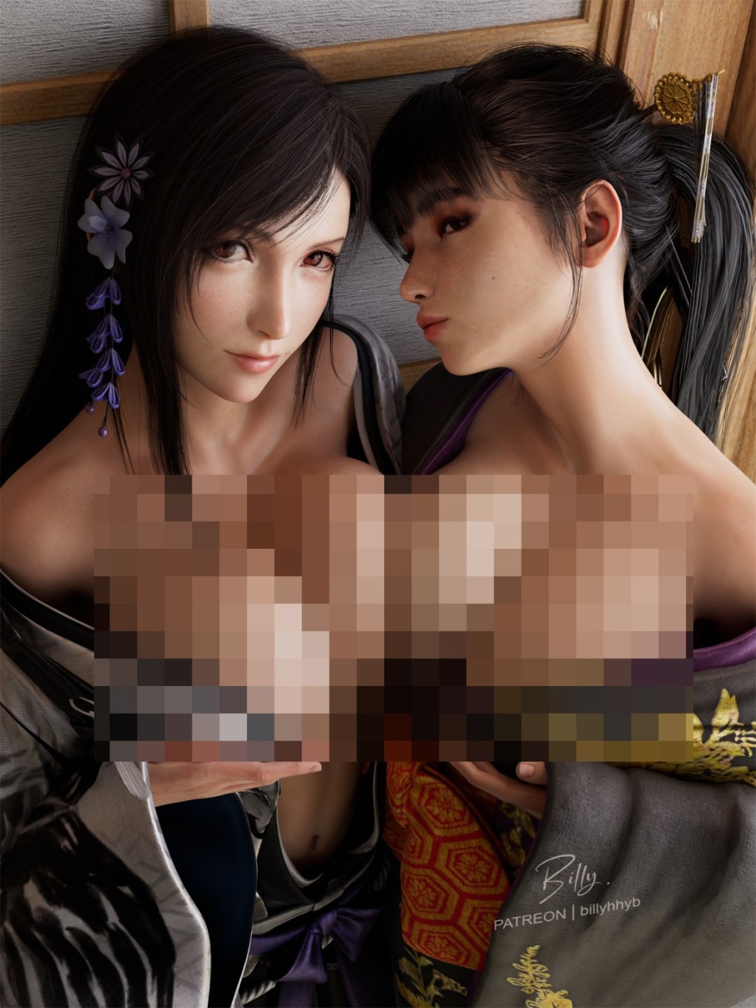 蒂法和伊芙3D美图欣赏 两人相偎吸引众人眼球