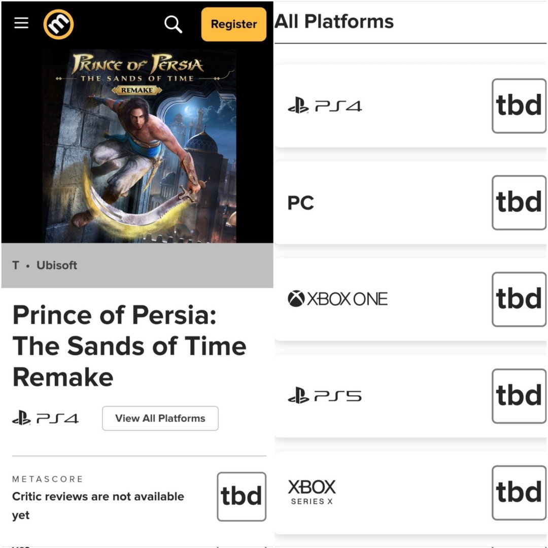 今天发售？ 《波斯王子：时之砂》重制版网页更新显端倪