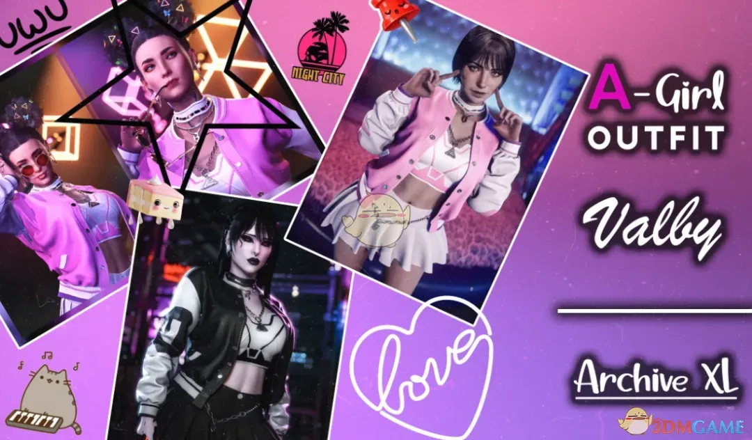 《赛博朋克2077》第一后裔校园女孩装MOD