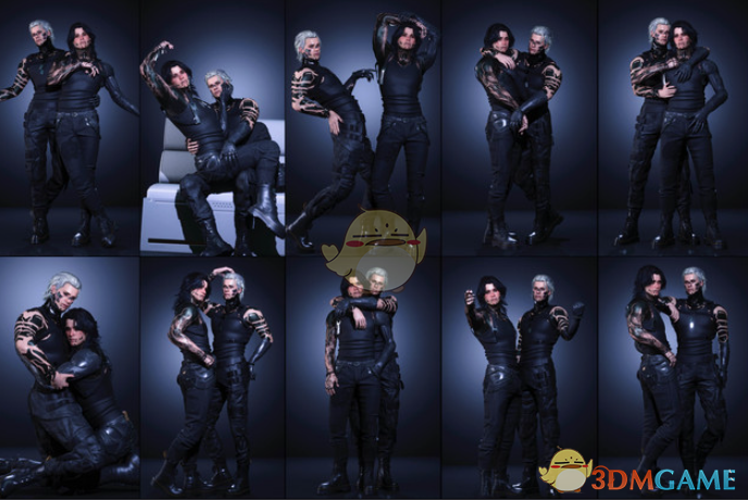 《赛博朋克2077》JOJO情侣姿势包MOD