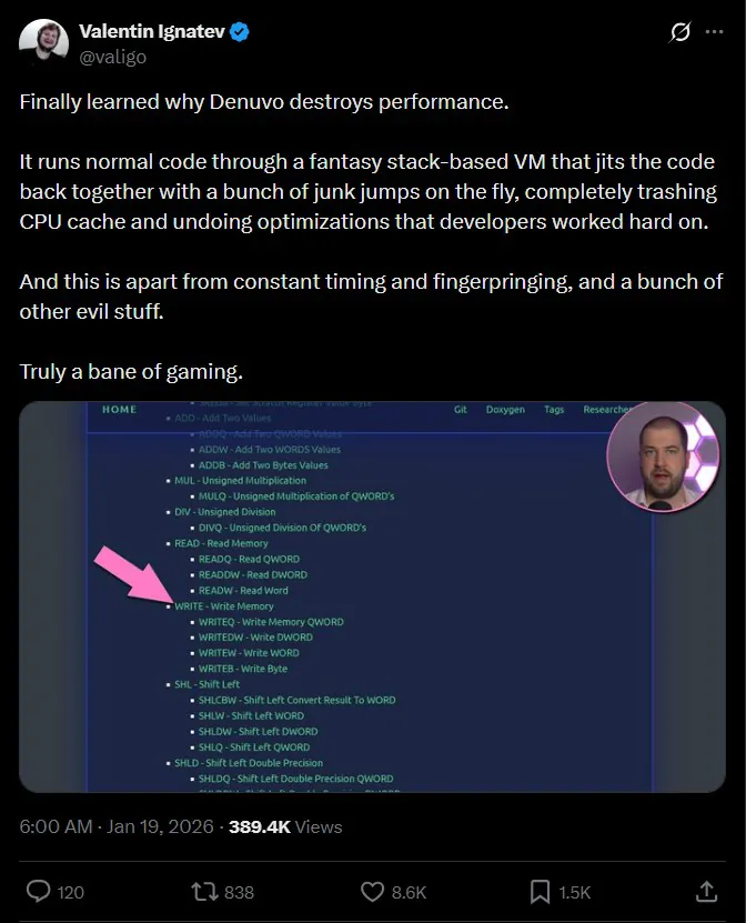 罄竹难书！研究称D加密对游戏性能破坏非常严重