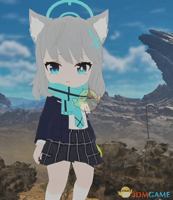 《怪物猎人：荒野》蔚蓝档案砂狼白子外观MOD