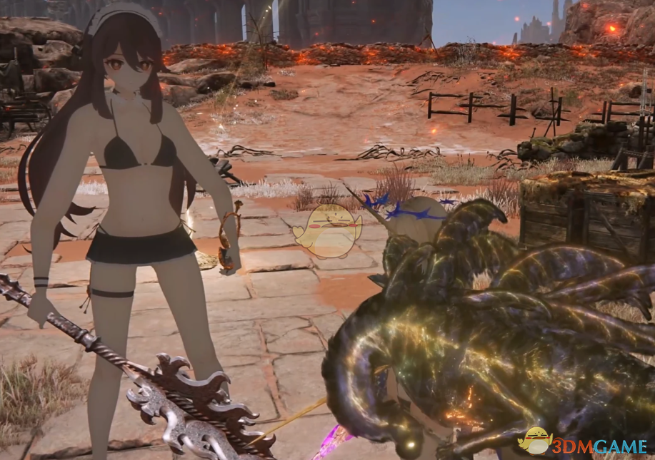 《艾尔登法环》原神泳装胡桃替换火焰习武修士MOD