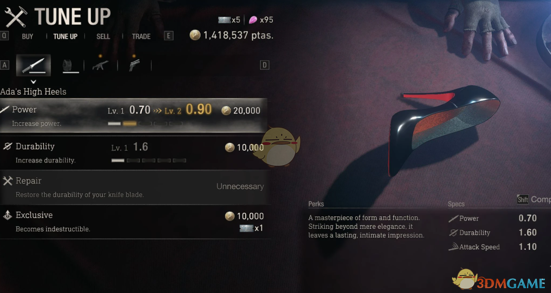 《生化危机4：重制版》艾达的高跟鞋替换原始匕首MOD