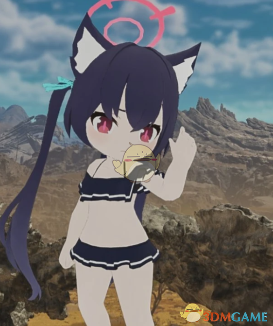 《怪物猎人：荒野》蔚蓝档案黑见芹香外观MOD