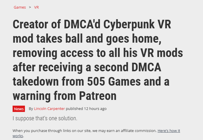 《2077》VRmod作者再次收到警告 删除《幽灵行动》40多个Mod