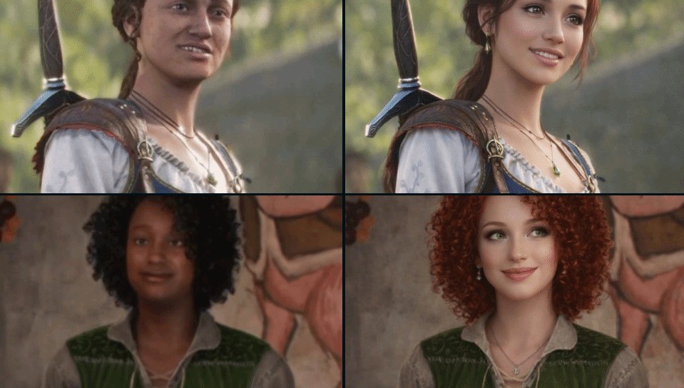 网友将《神鬼寓言4》NPC大妈改成黑美人 顺眼多了！