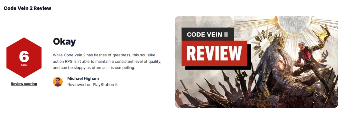 《噬血代码2》MC均分73分：瑕疵太多 优化很差！