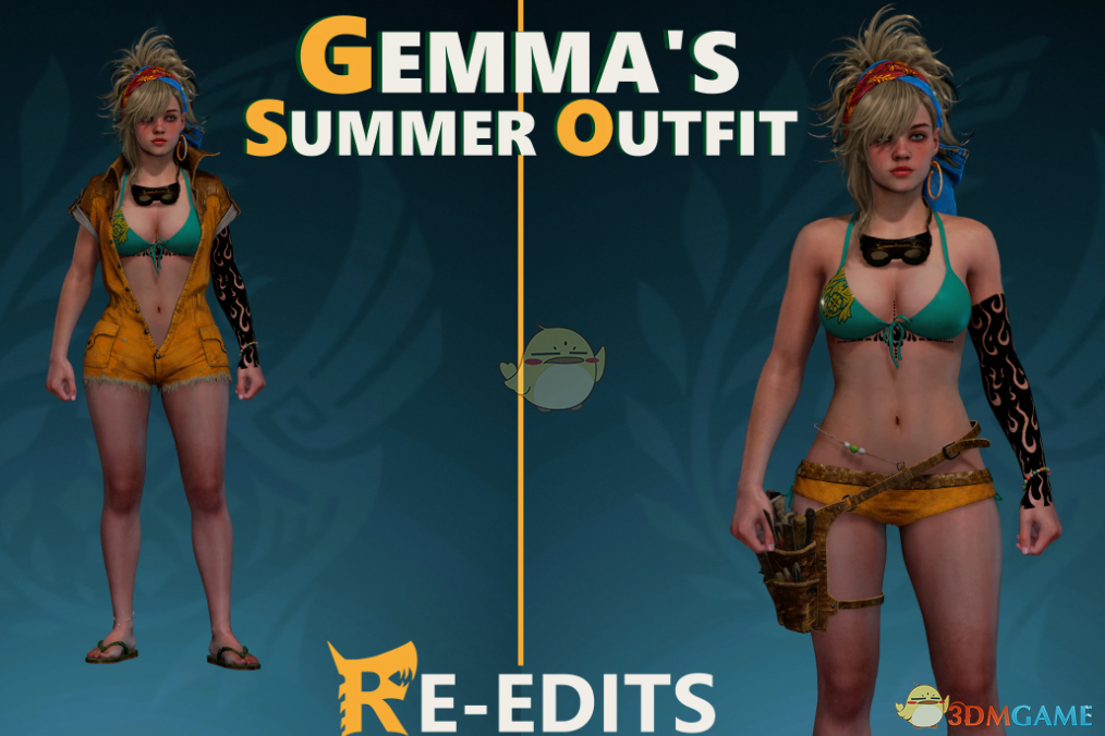 《怪物猎人：荒野》杰玛更性感的夏季装扮MOD