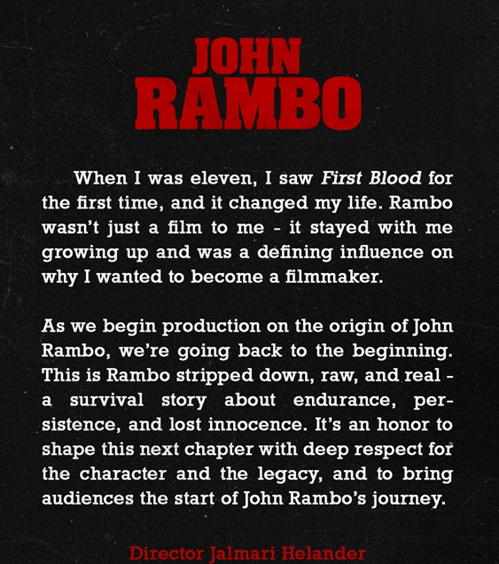 《第一滴血》前传电影开拍 探寻战神兰博磨练成神起源