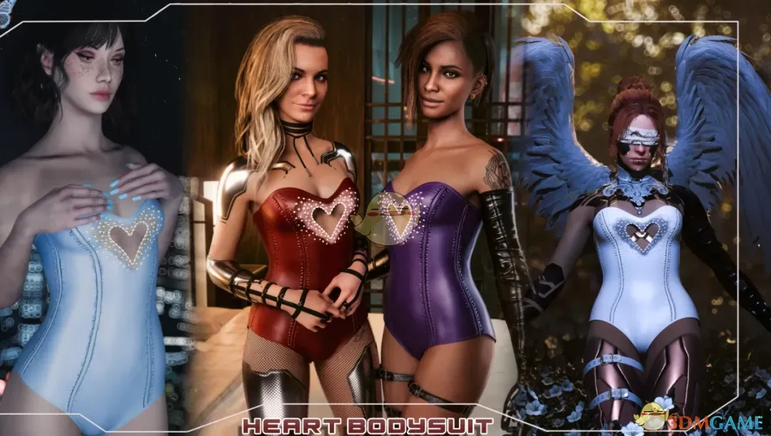 《赛博朋克2077》性感心形连体衣MOD