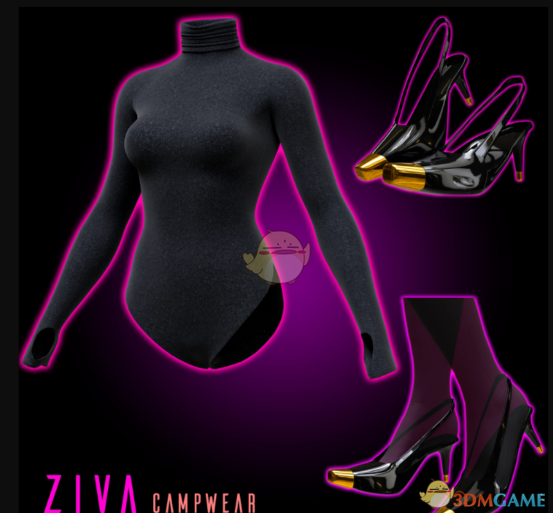 《博德之门3》性感高领紧身连体衣MOD