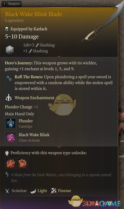 《博德之门3》神秘弯刀MOD