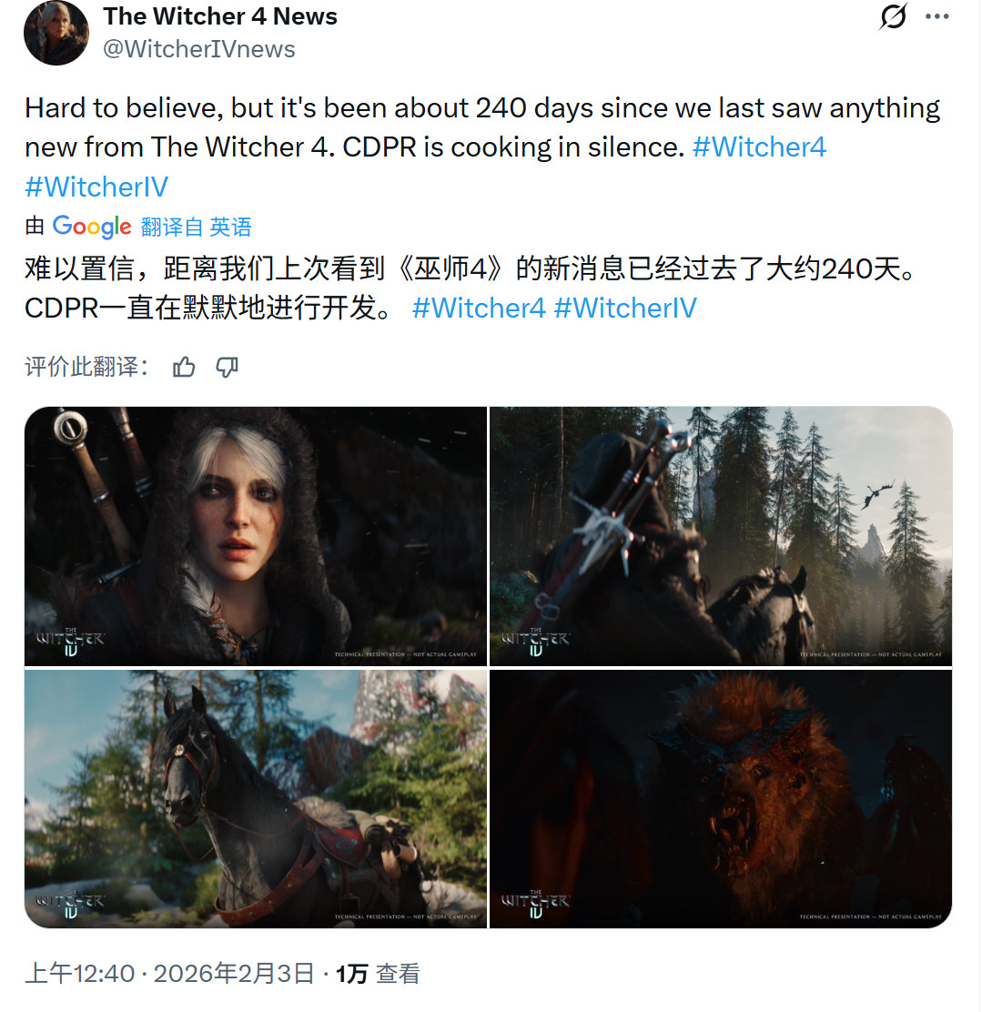 阵容越来越强大！《巫师3》作曲师回归《巫师4》